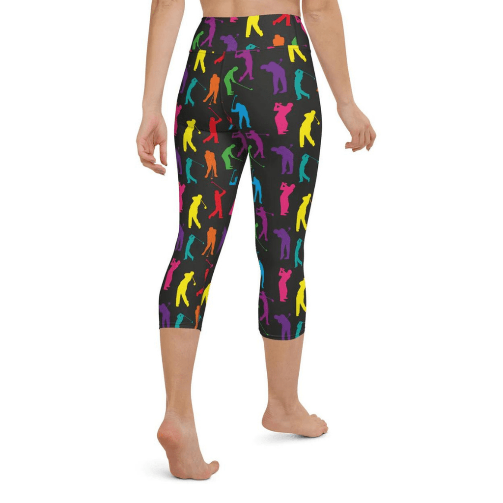 Golfer Pattern Yoga Capris