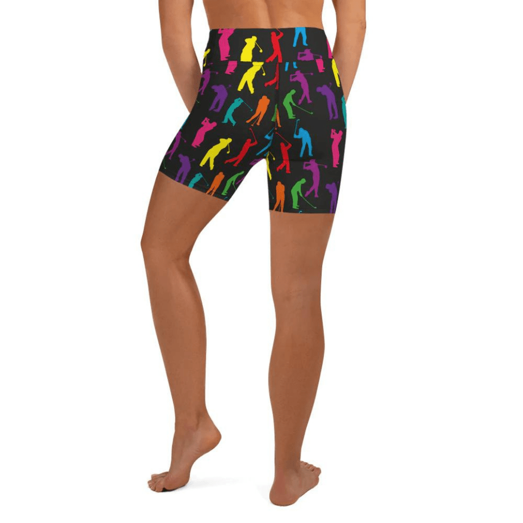 Golfer Pattern Yoga Shorts