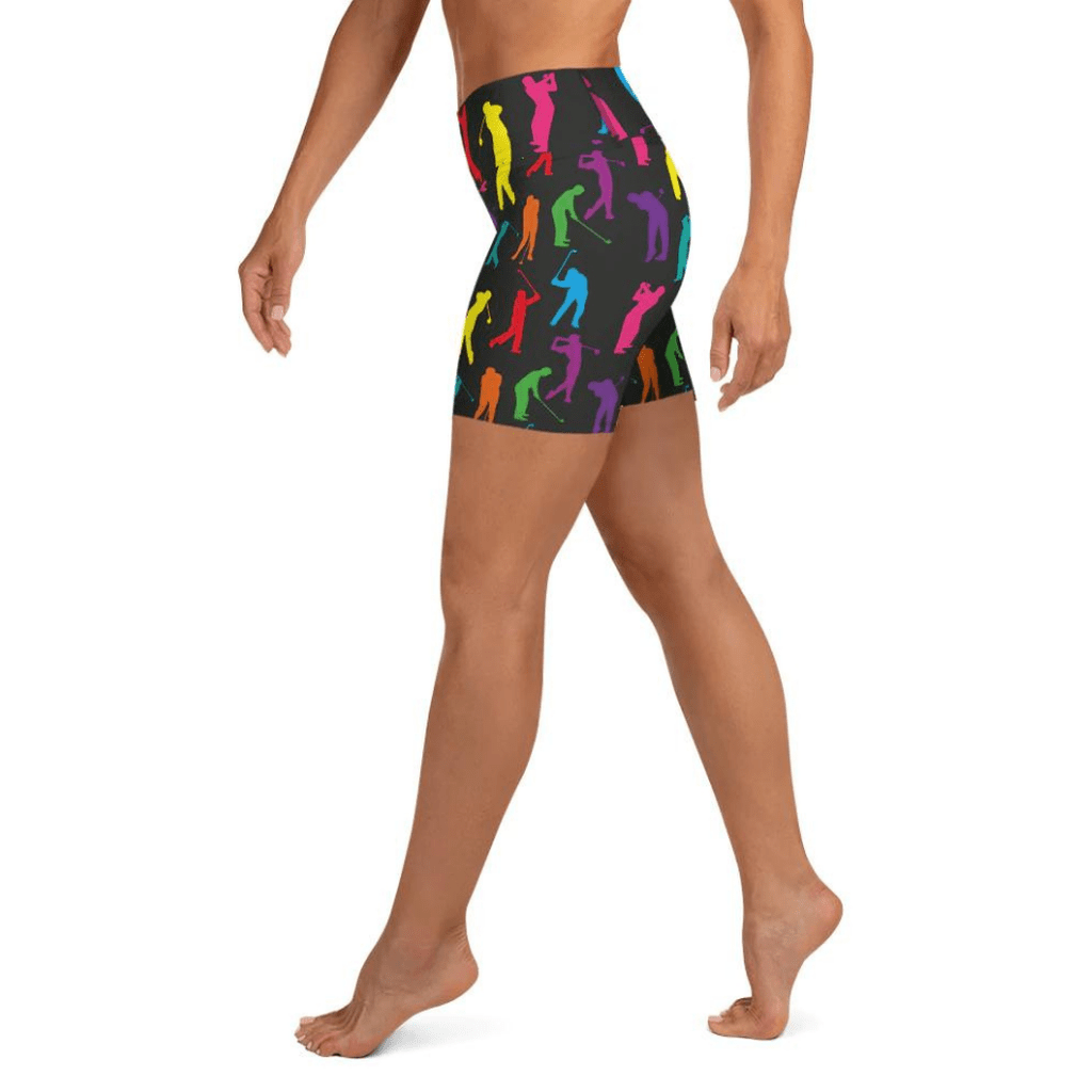 Golfer Pattern Yoga Shorts