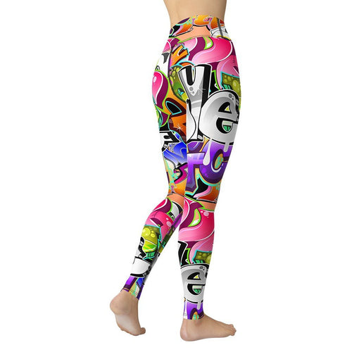 Graffiti Yoga Leggings
