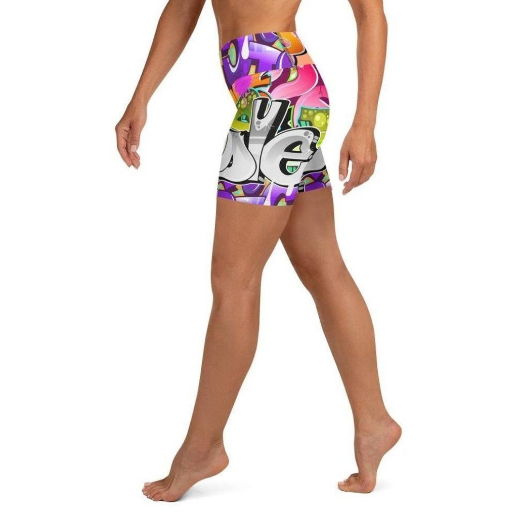 Graffiti Yoga Shorts