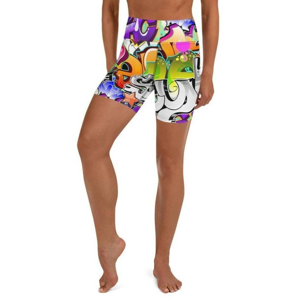 Graffiti Yoga Shorts