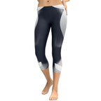 Gray Geometric Heart Capris