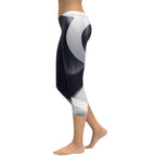 Gray Geometric Heart Capris