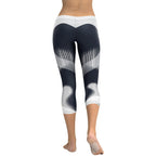 Gray Geometric Heart Capris
