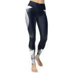 Gray Geometric Heart Yoga Leggings