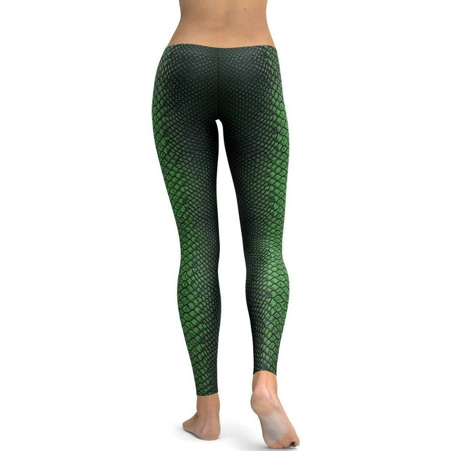 Crocodile Print Pattern Women Leggings