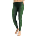 Green Crocodile Pattern Leggings - FiercePulse - Premium Workout Leggings - Yoga Pants