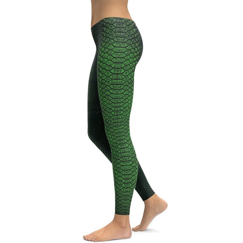 Crocodile River Print Pattern Women Leggings