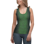 Green Crocodile Pattern Tank Top