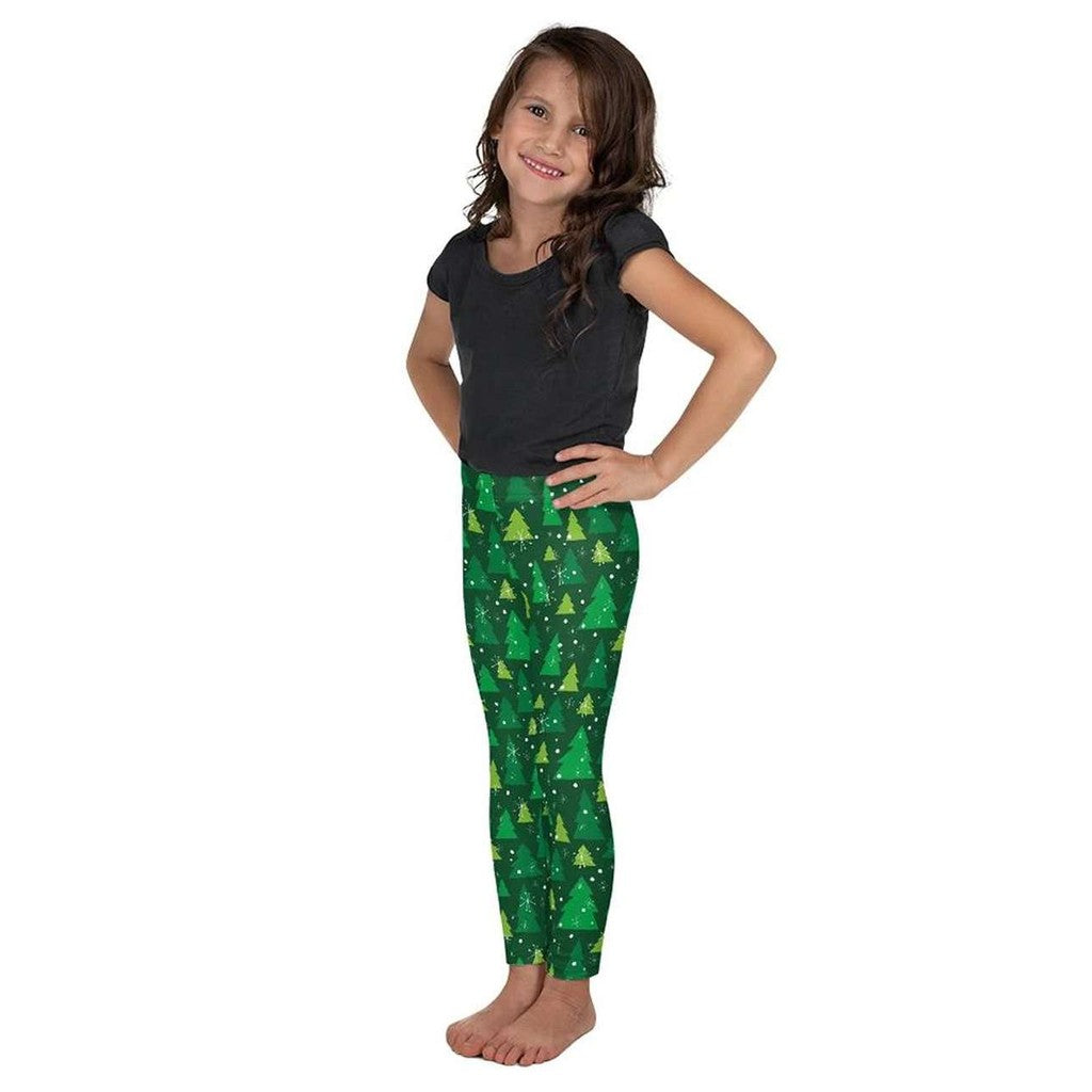 Green Forest Christmas Kid's Leggings