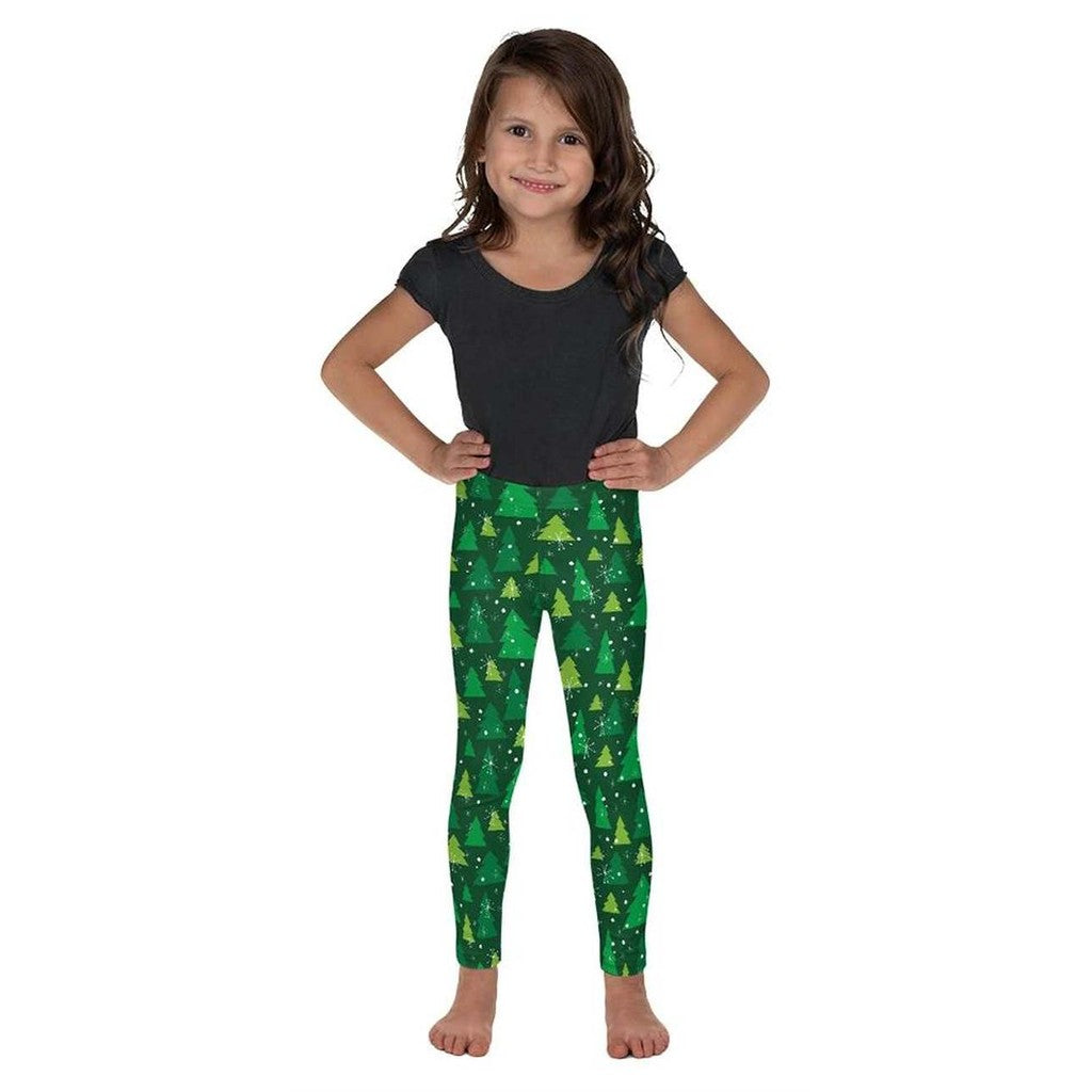 Green Forest Christmas Kid's Leggings