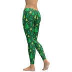 Green Forest Christmas Leggings
