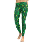 Green Forest Christmas Leggings
