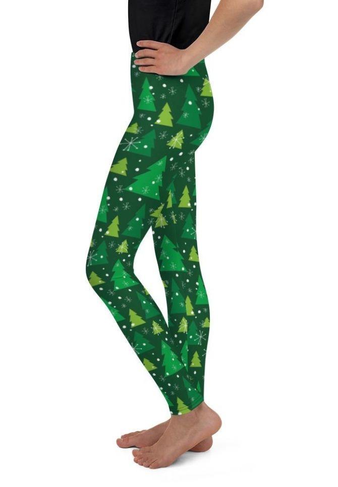 Green Forest Youth Leggings
