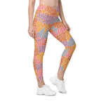 Groovy Hippie Crossover Leggings With Pockets