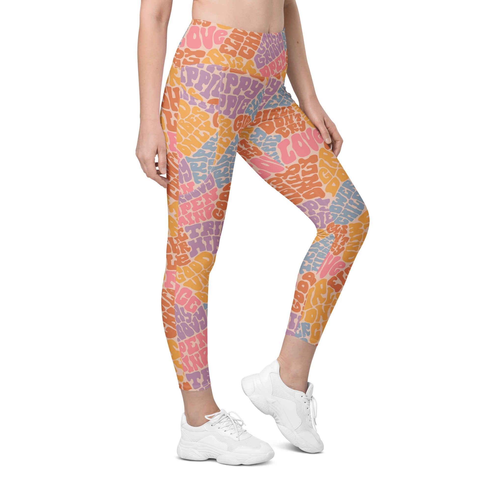 Groovy Hippie Leggings With Pockets