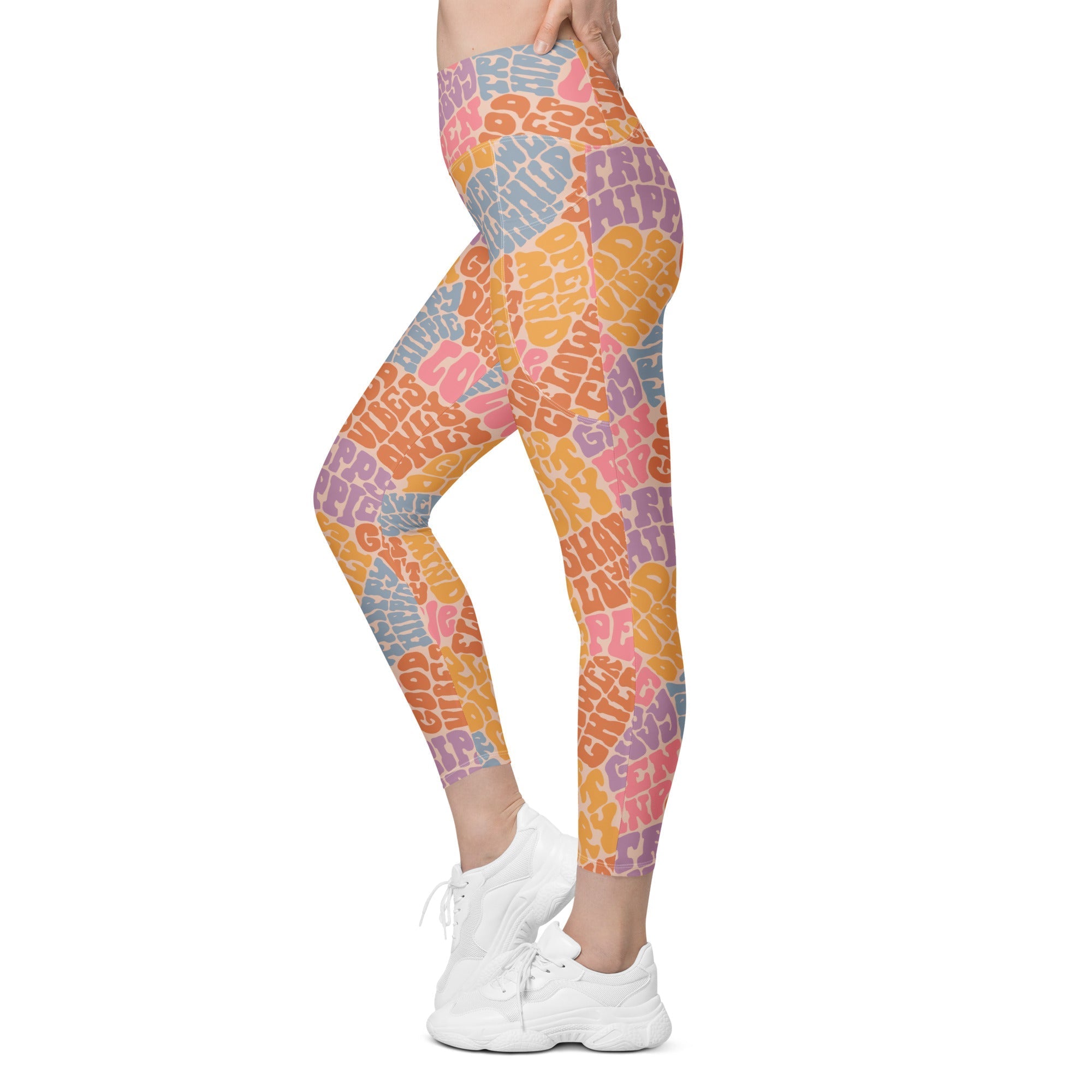 Groovy Hippie Leggings With Pockets