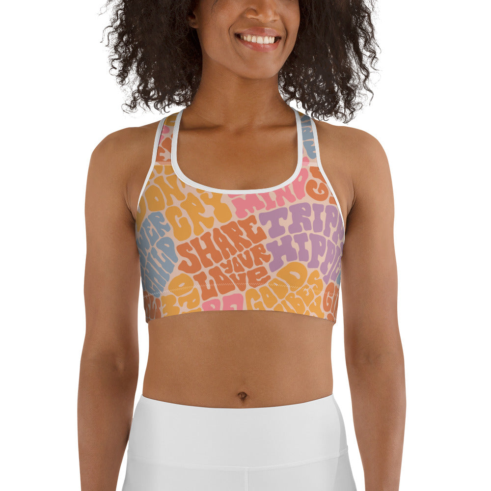 Groovy Hippie Sports Bra