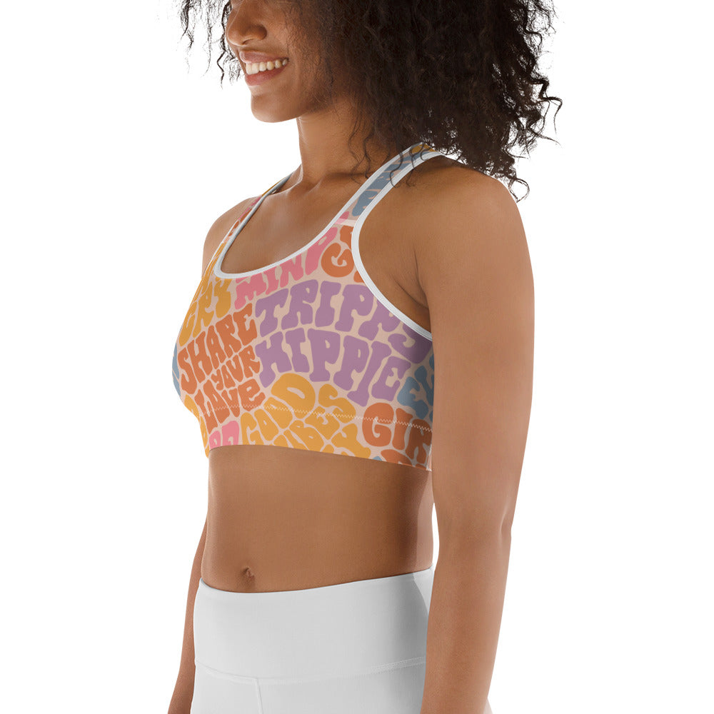 Groovy Hippie Sports Bra