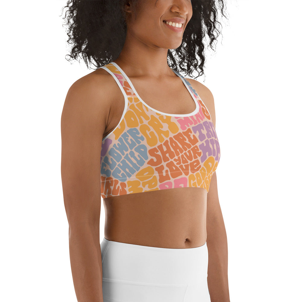 Groovy Hippie Sports Bra