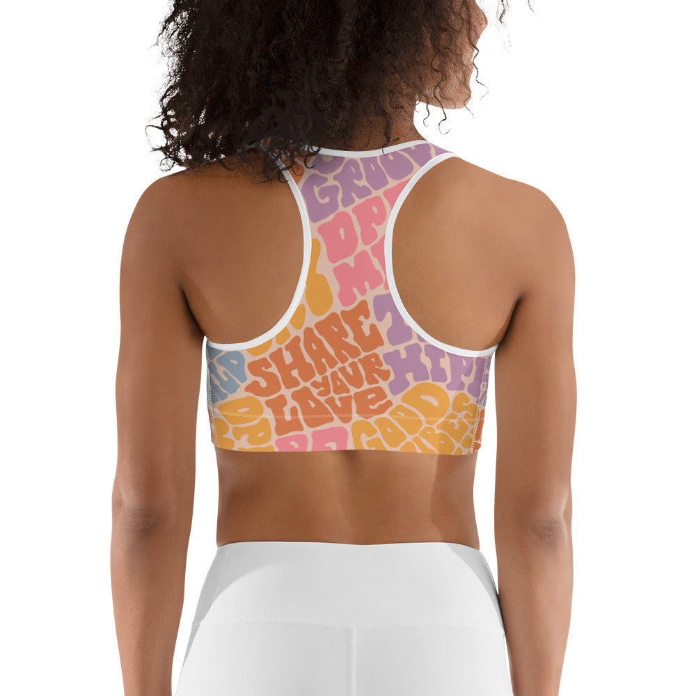 Groovy Hippie Sports Bra