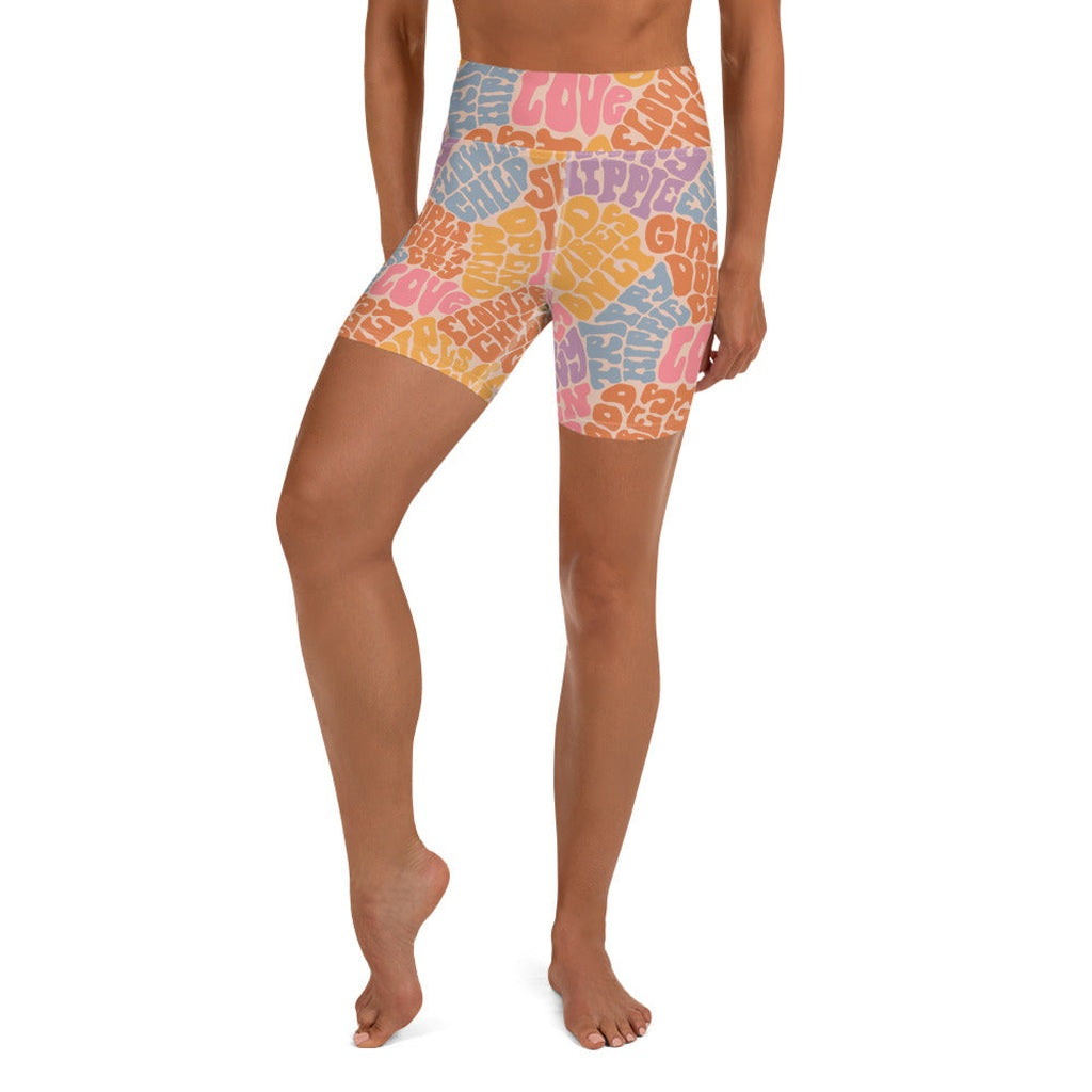 Groovy Hippie Yoga Shorts