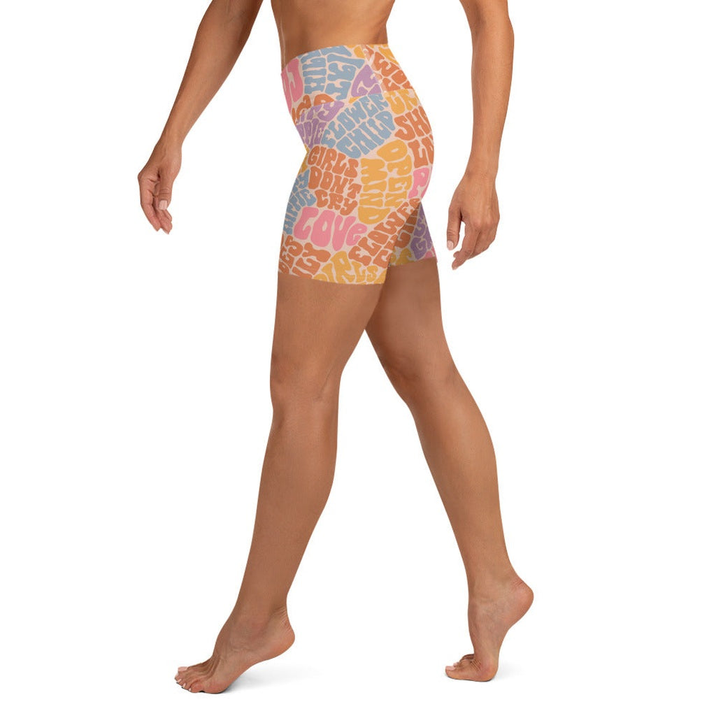 Groovy Hippie Yoga Shorts
