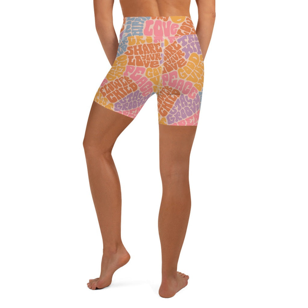 Groovy Hippie Yoga Shorts