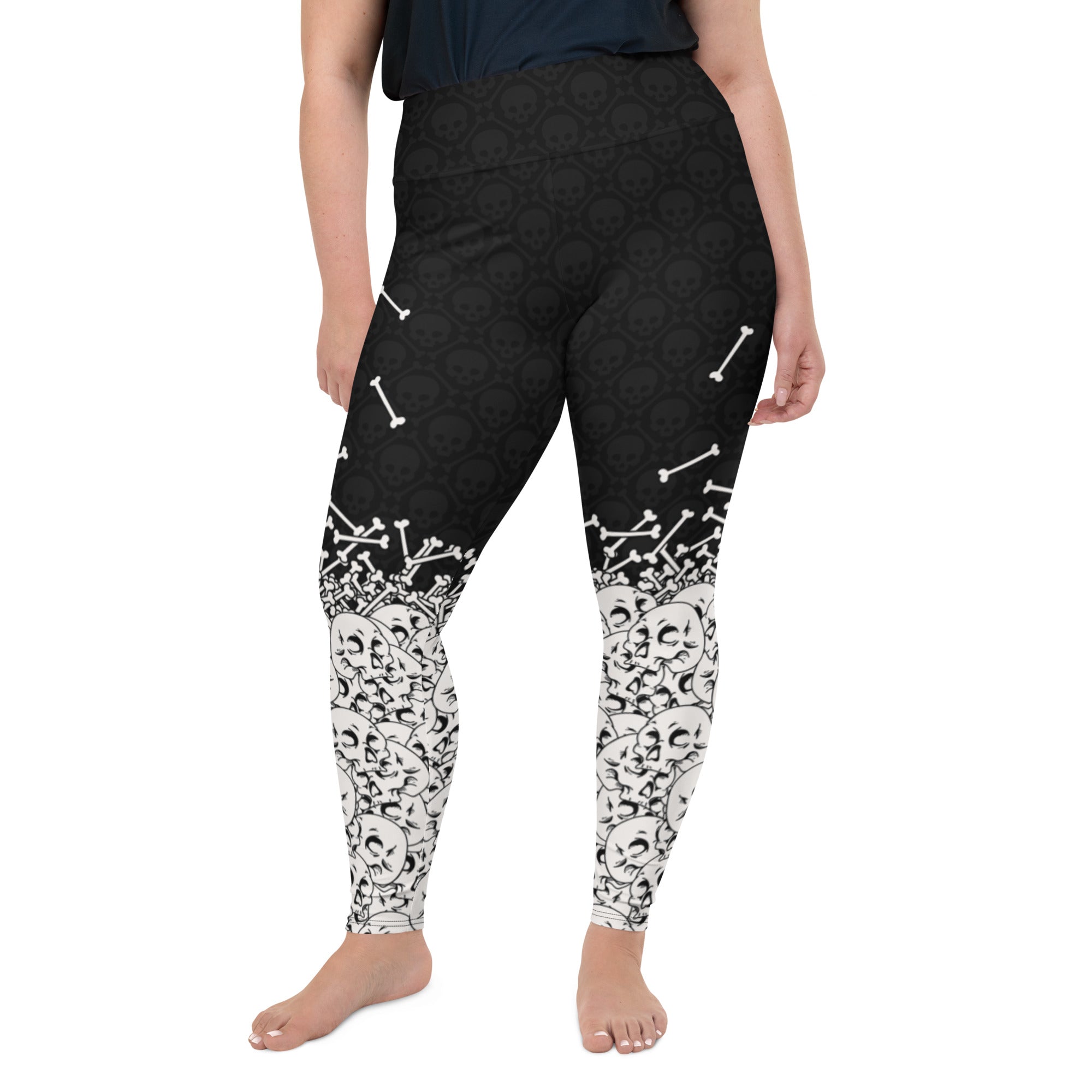 Halloween Hand Print Plus Size Leggings