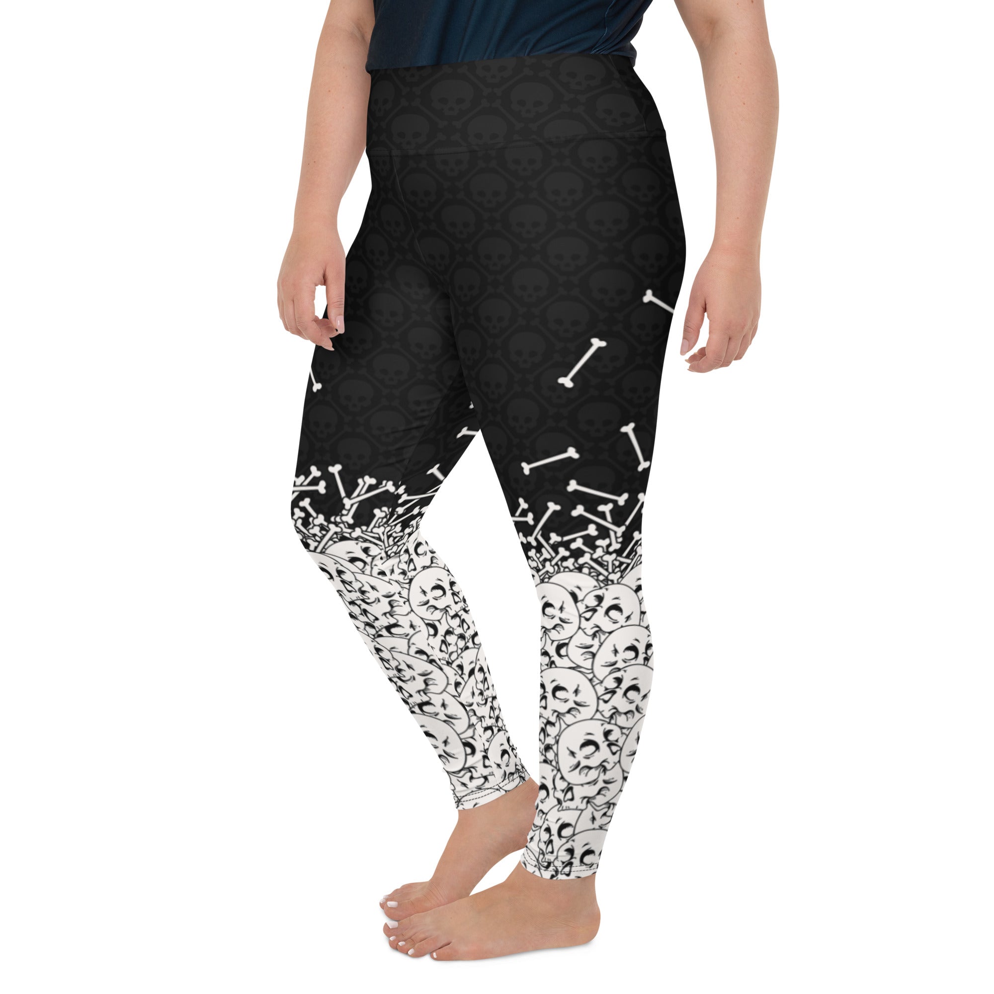 Halloween Hand Print Plus Size Leggings