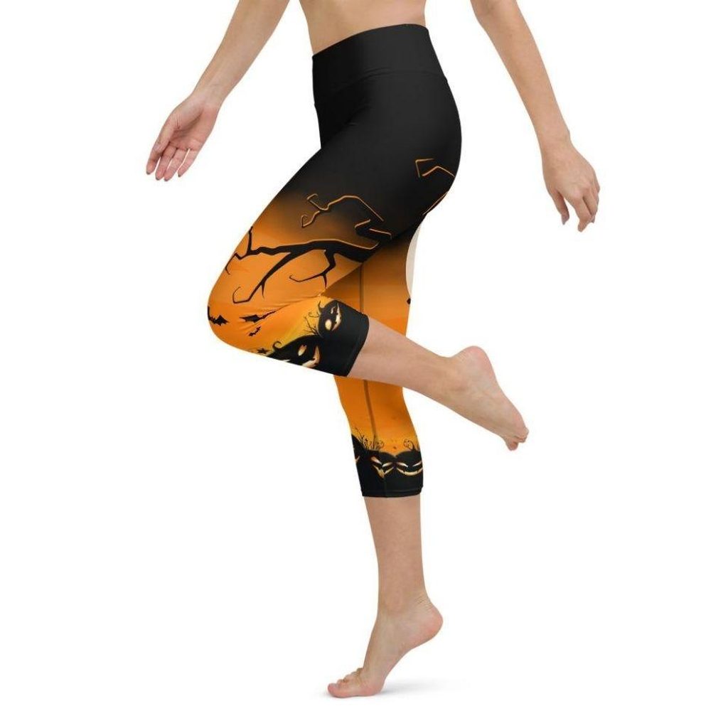 Halloween Night Yoga Capris