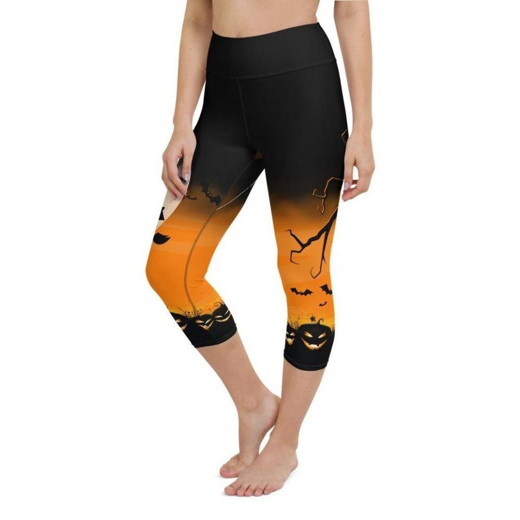 Halloween Night Yoga Capris