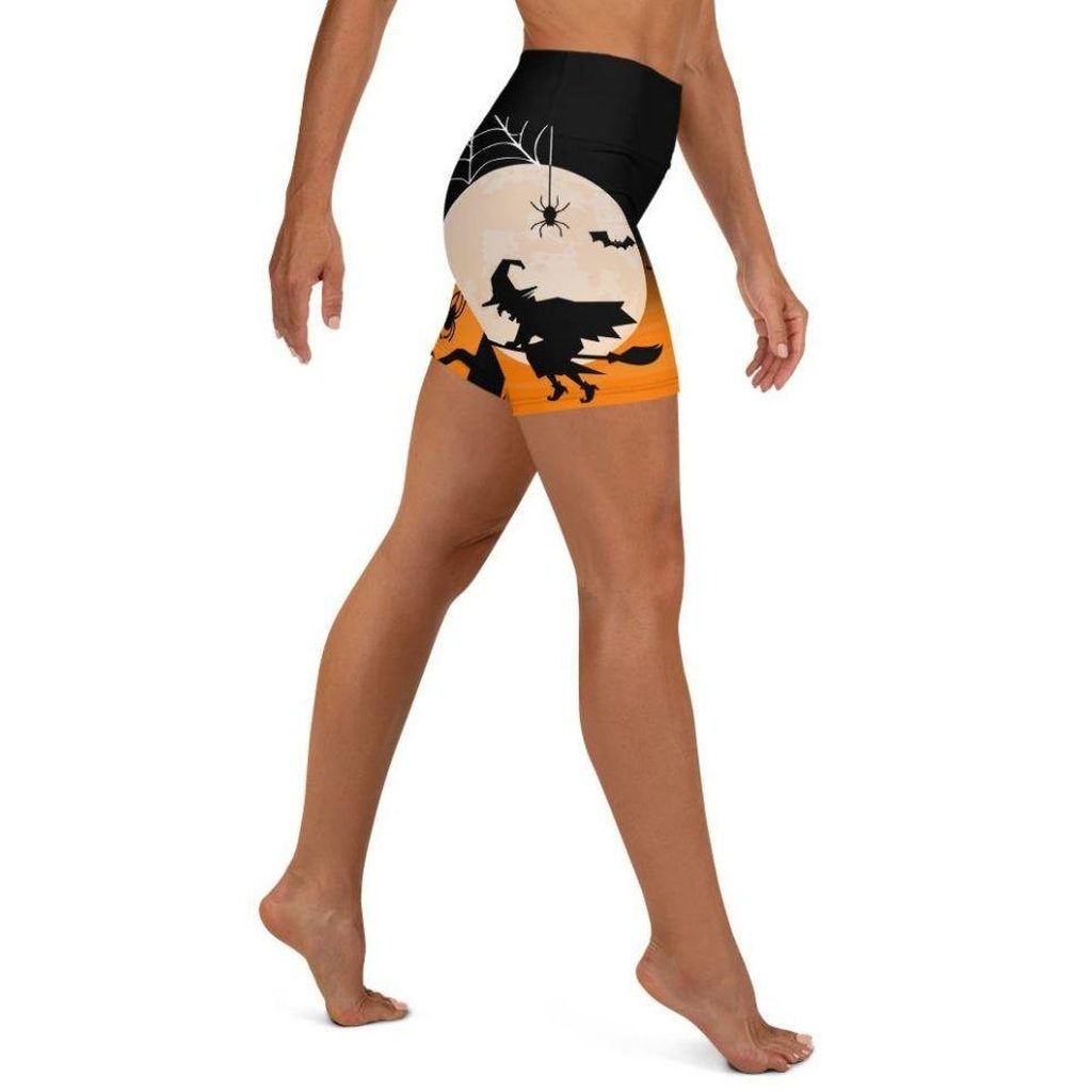 Halloween Night Yoga Shorts