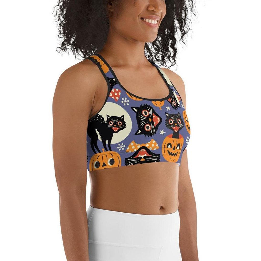 Halloween Print Sports Bra