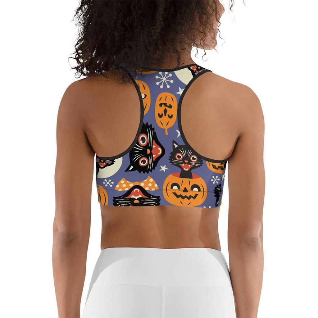 Halloween Print Sports Bra