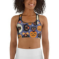 Halloween Print Sports Bra