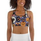 Halloween Print Sports Bra