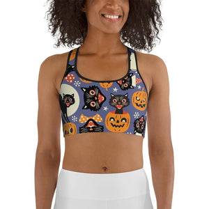 Halloween Print Sports Bra
