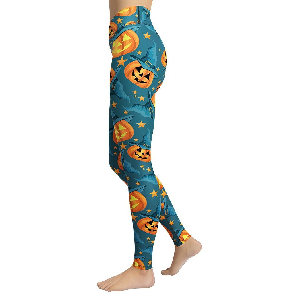 Halloween Pumpkin Yoga Leggings