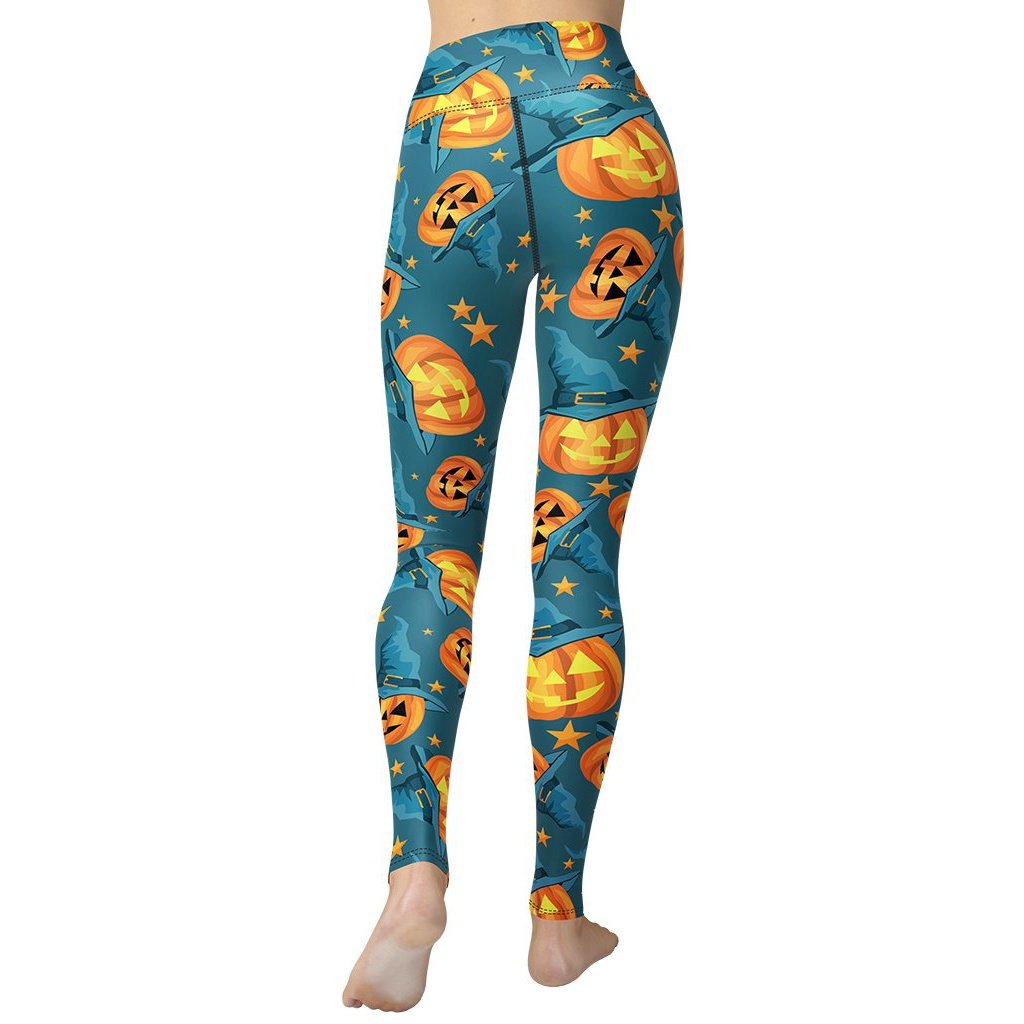 Halloween Pumpkin Yoga Leggings