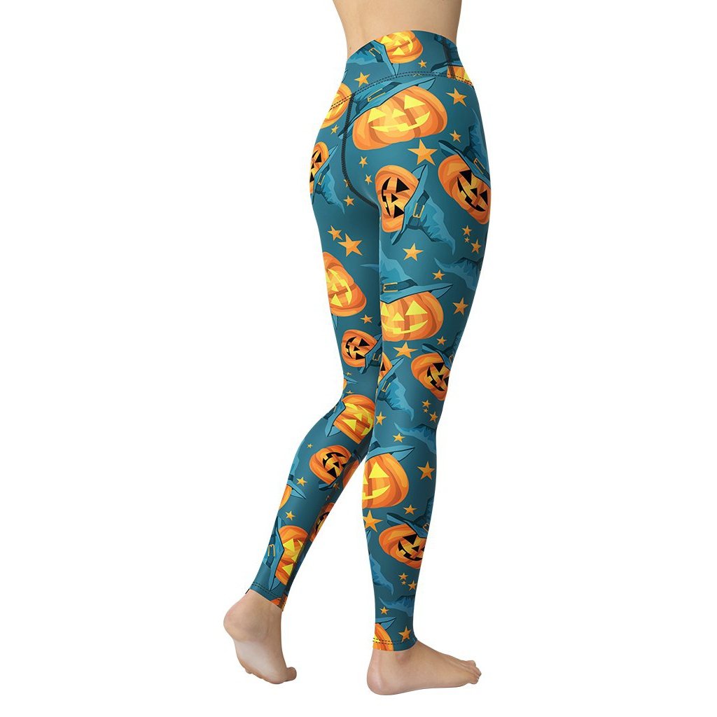 Halloween Pumpkin Yoga Leggings