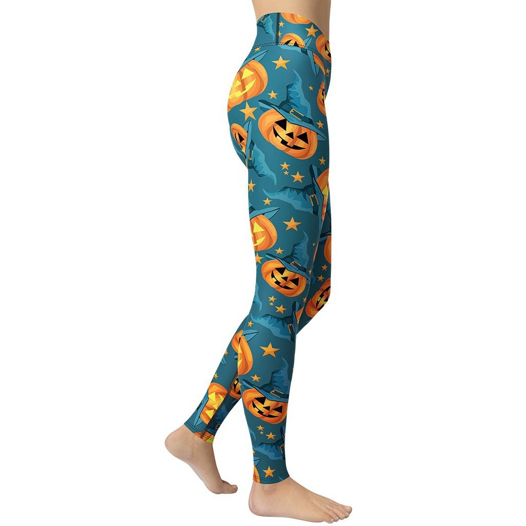 Halloween Pumpkin Yoga Leggings