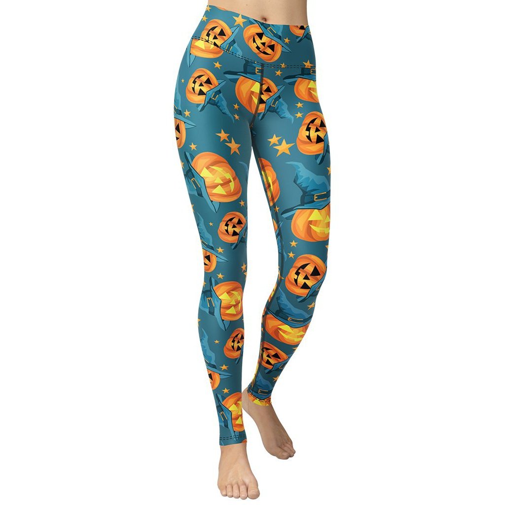 Halloween Pumpkin Yoga Leggings