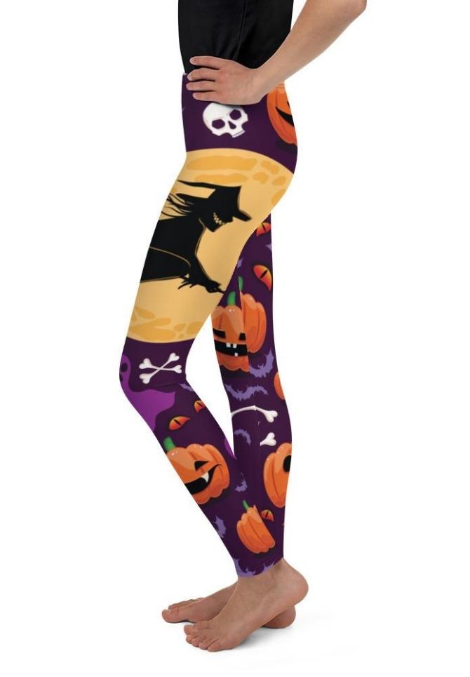 Halloween Witch Youth Leggings