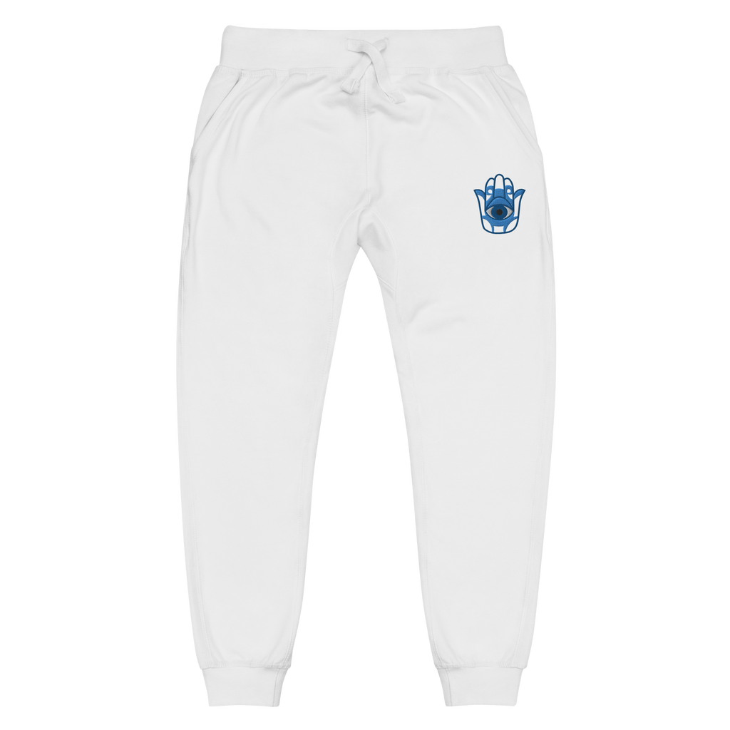 Hamsa Hand Embroidery Fleece Sweatpants