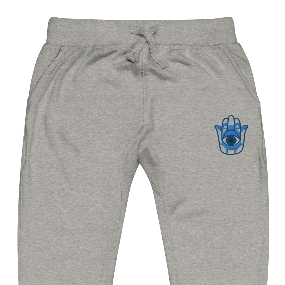 Hamsa Hand Embroidery Fleece Sweatpants