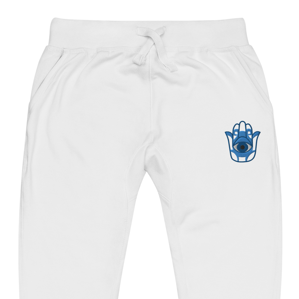 Hamsa Hand Embroidery Fleece Sweatpants
