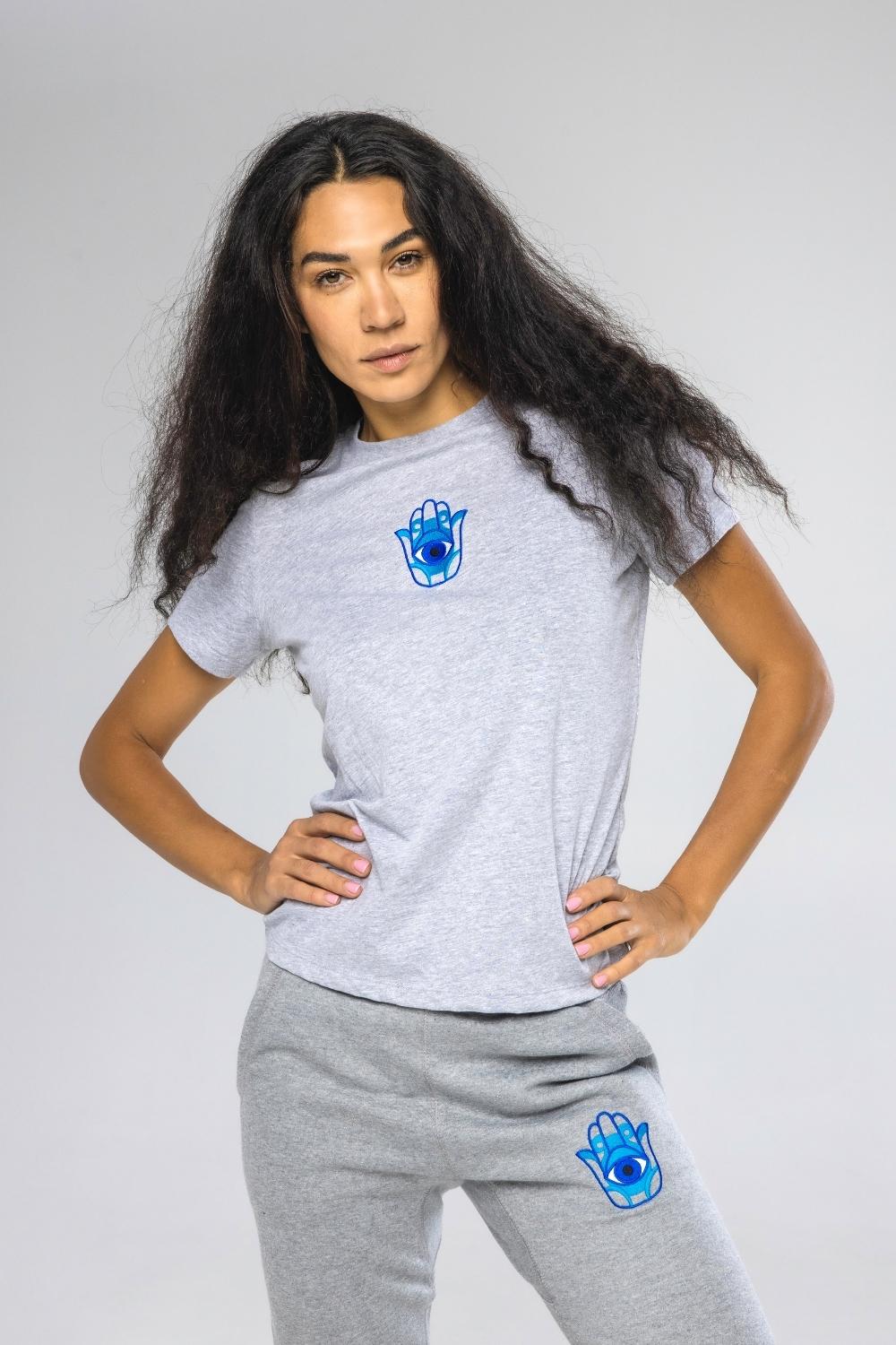 Hamsa Hand  Embroidery T-Shirt