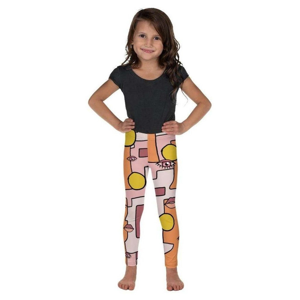 Hand-drawn Contemporary Painting Kid's Leggings